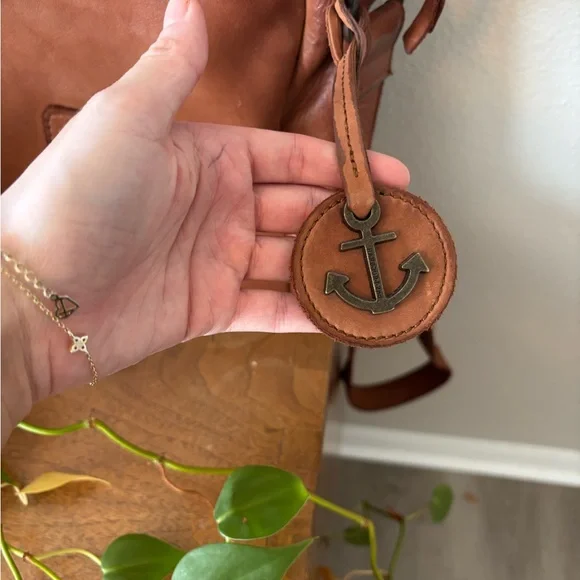 Genuine leather brown satchel crossbody - Picture 6 of 11